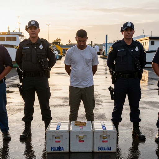 Policía desbarata red de narcotráfico en Puerto Bolívar con 2 toneladas de cocaína