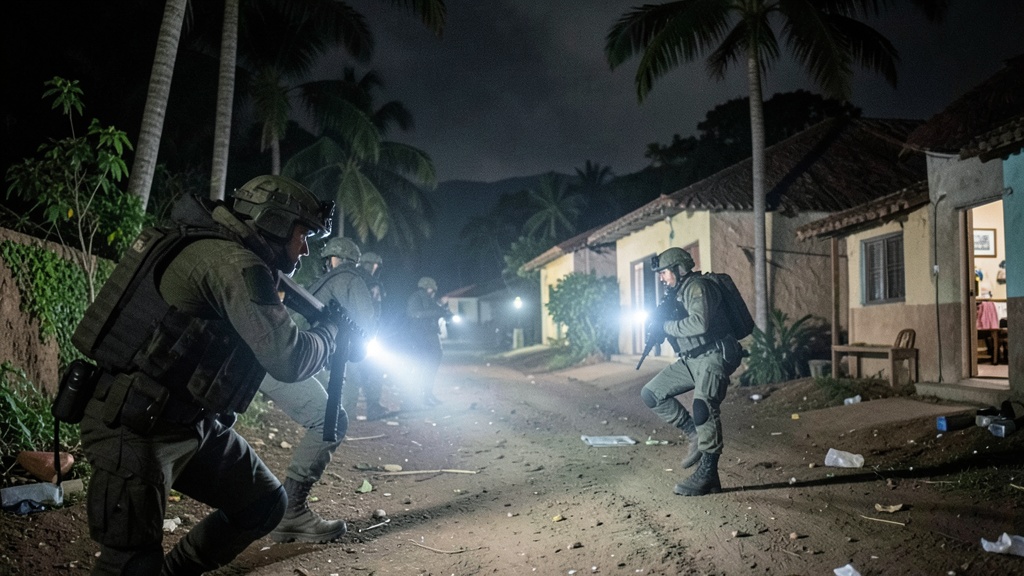 Fuerzas Armadas hallan máscaras y armamento en operativo antidelincuencia en Ciudad Victoria