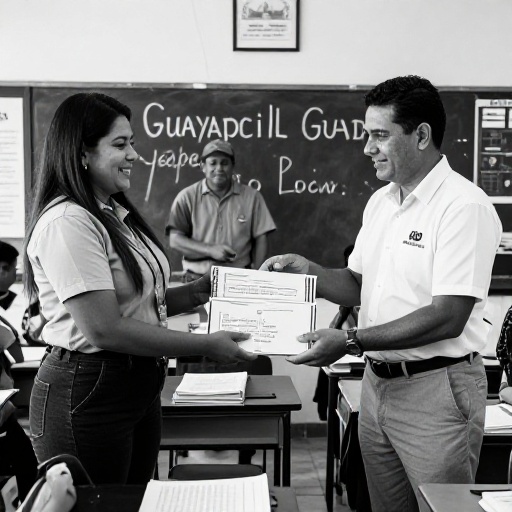 GAD Puná entrega materiales educativos para mejorar aulas en Puerto Salinas