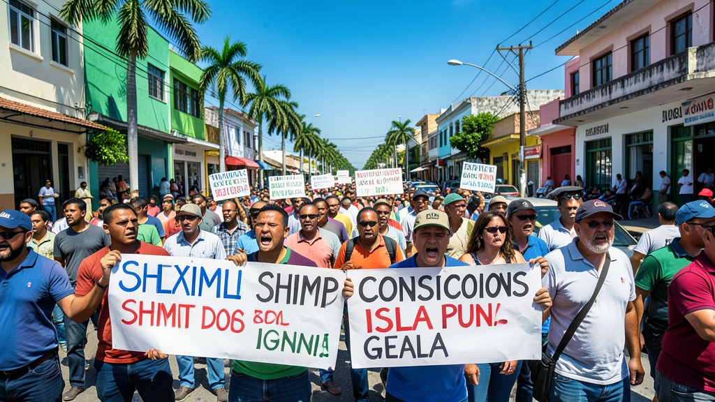 Protestas en Guayaquil por concesiones camaroneras en Isla Puná