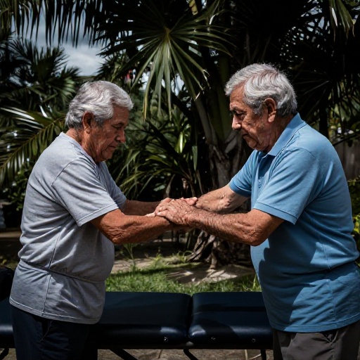 Prefectura del Guayas lleva fisioterapia gratuita a adultos mayores en Prosperina